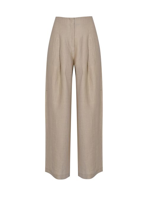 Pantalone palazzo in lino bright Alpha studio | AD-6613Q2016